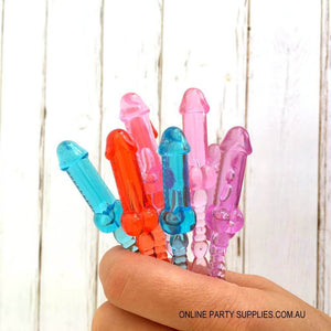 Online Party Supplies Naughty Hen Party Penis Shaped Cocktail Forks