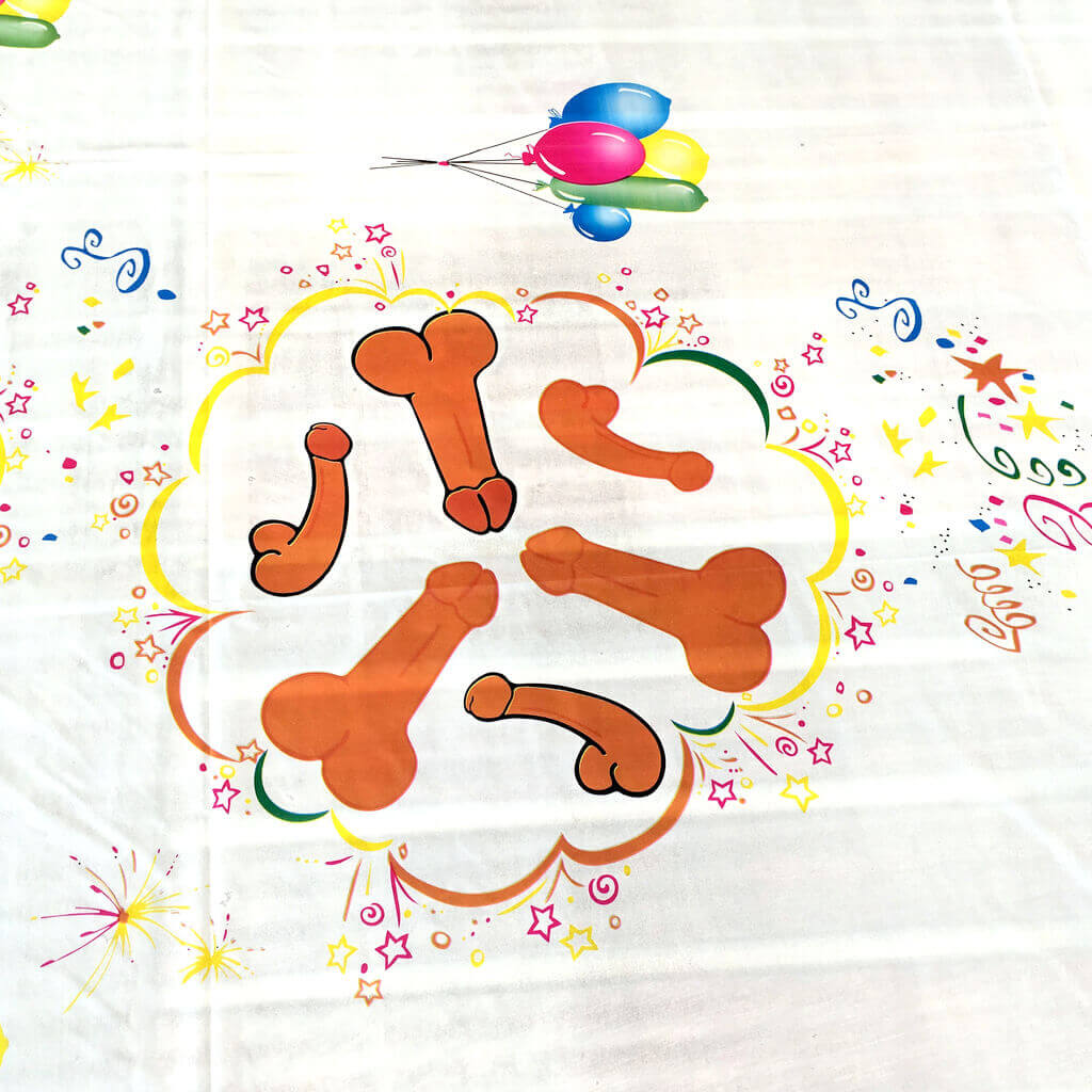 185cm x 132cm Online Party Supplies Naughty Adult Party Penis Tablecloth
