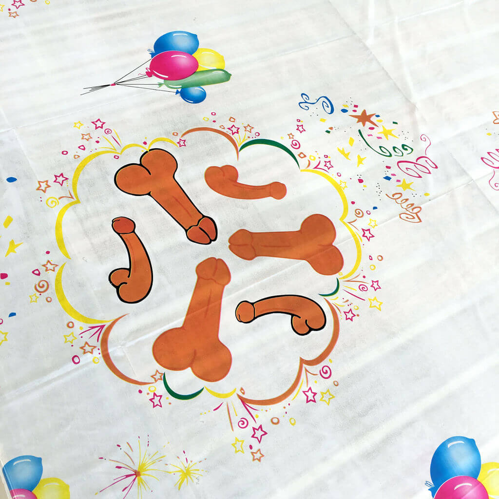 185cm x 132cm Online Party Supplies Naughty Bachelorette Party Penis Tablecloth