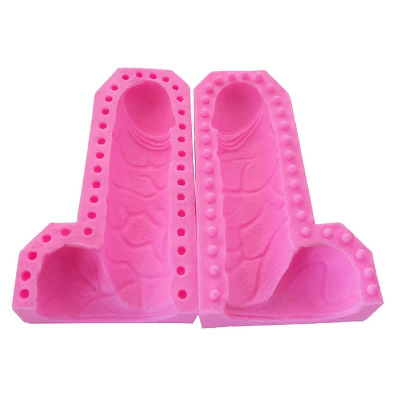 Online Party Supplies 3D Penis Shaped Silicone Candle Soap Chocolate Mold