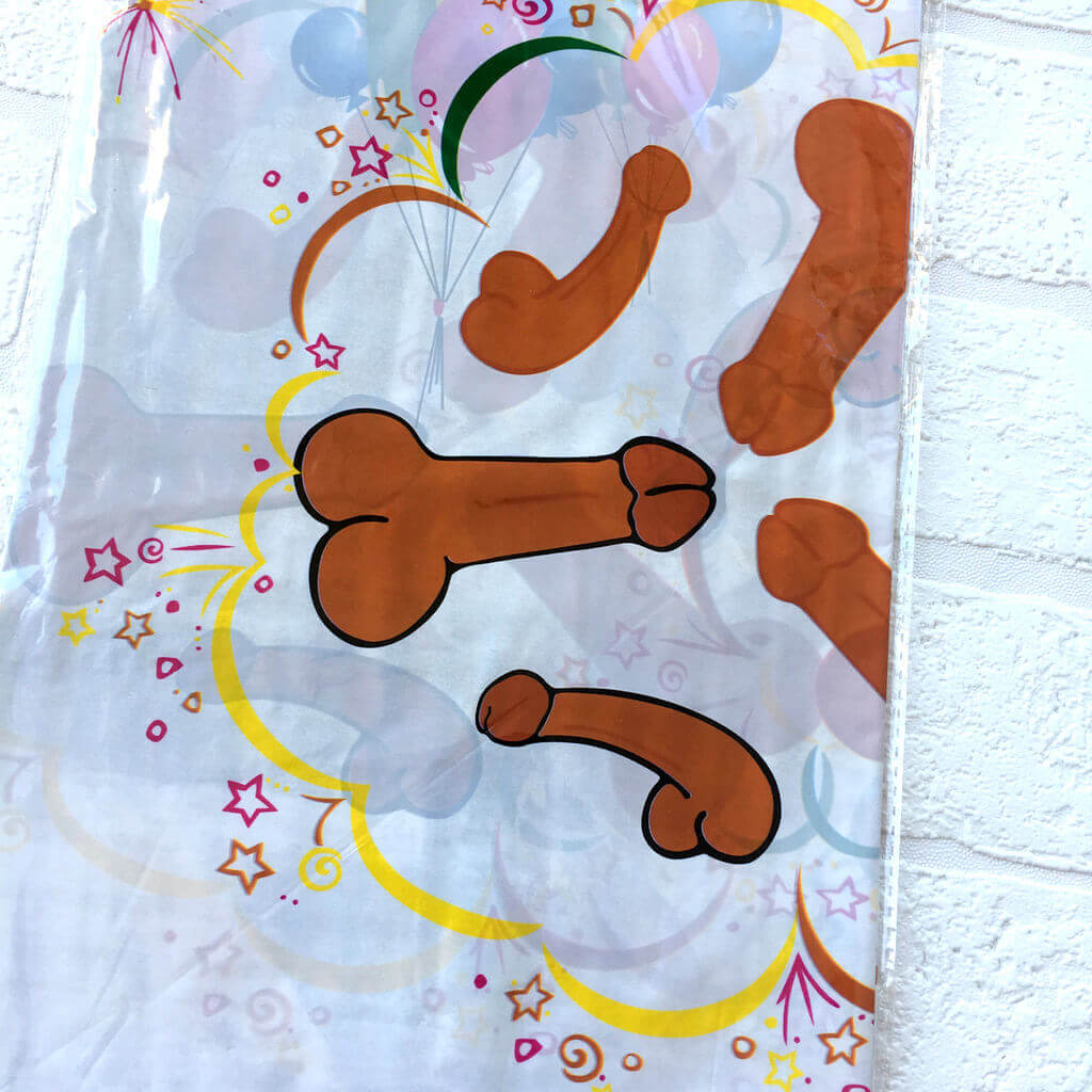 185cm x 132cm Online Party Supplies Naughty Hen Party Penis Tablecloth Tableware