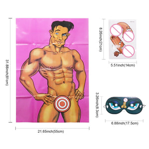 Pin The Junk on the Hunk Bachelorette Party Game - Online Party Supplies