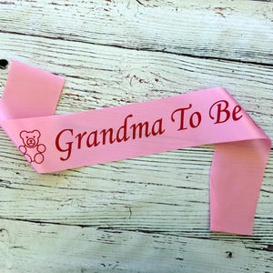 Online Party Supplies Pink Grandma To Be Baby Shower Satin Sash One size fits most