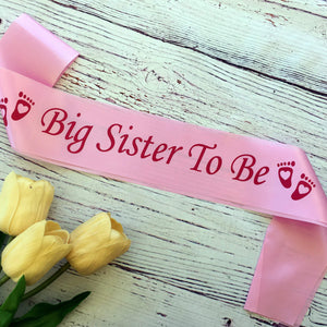 Online Party Supplies Pink Big Sister To Be Baby Shower Satin Sash One size fits most