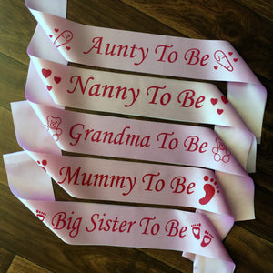 Online Party Supplies Pink Baby Shower Gender Reveal Maternity Satin Sash One size fits most