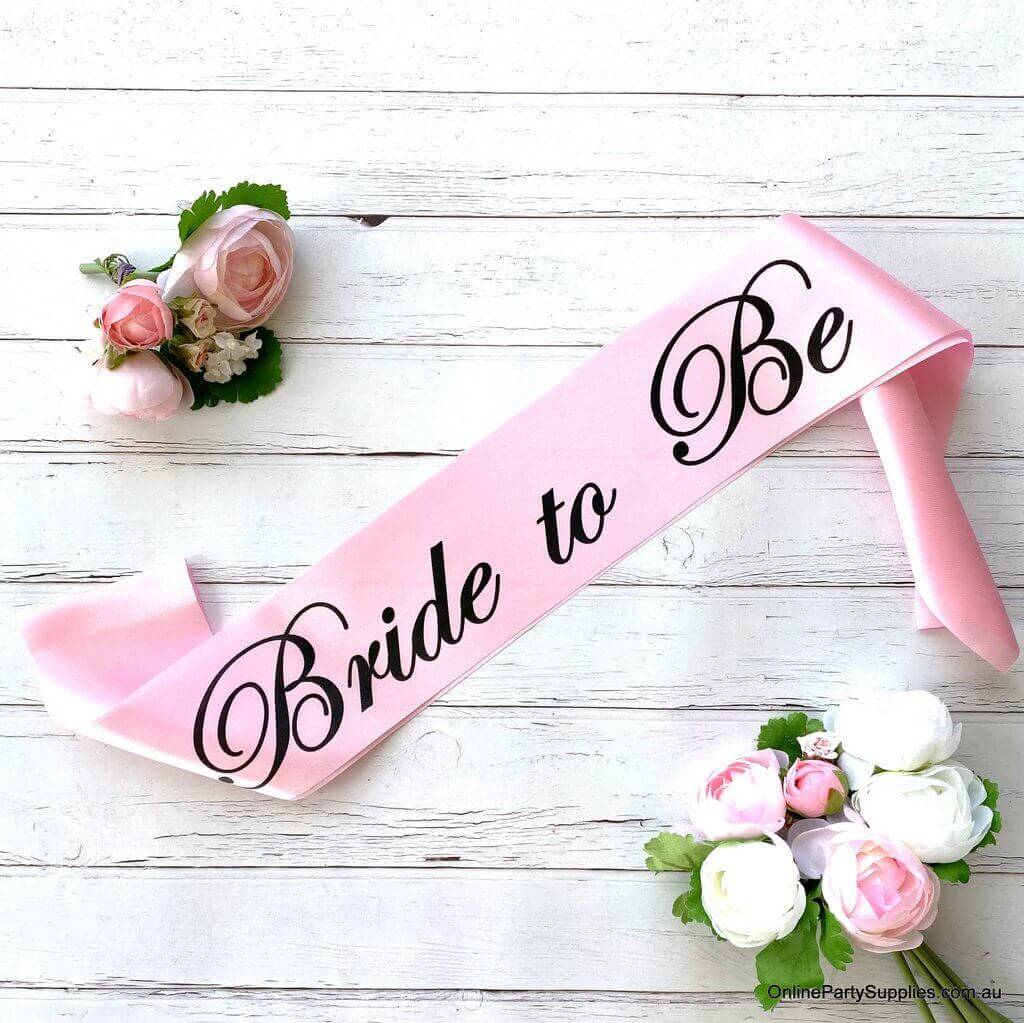 Pink 'Bride to Be' Satin Sash - Bachelorette Party Sash