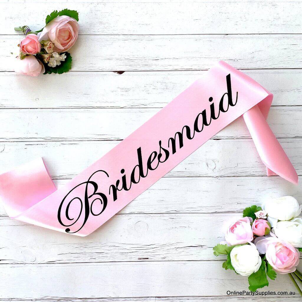 Black hotsell bridesmaid sash