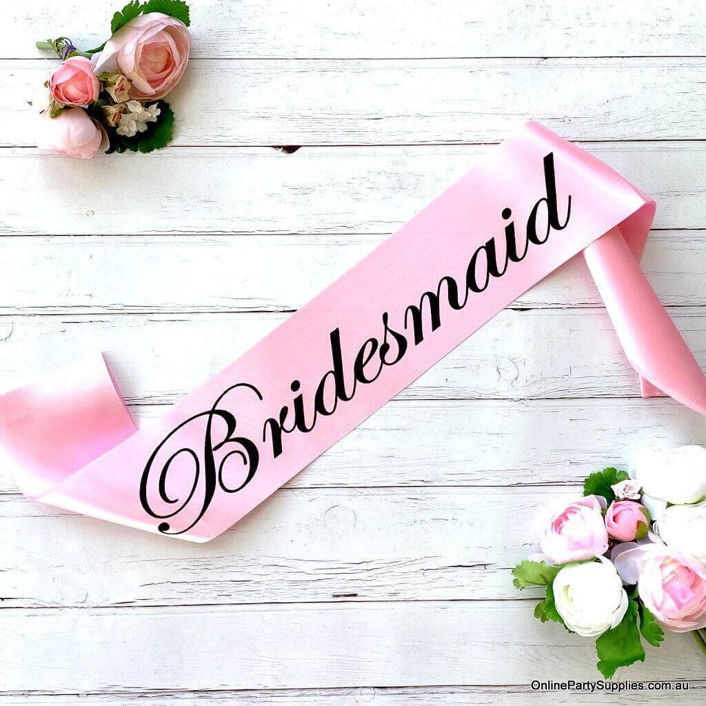 Bridesmaid sales sashes australia