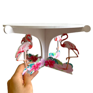 Acrylic Flamingo & Hibiscus Cake Stand Baking Accessories Cake Decorations