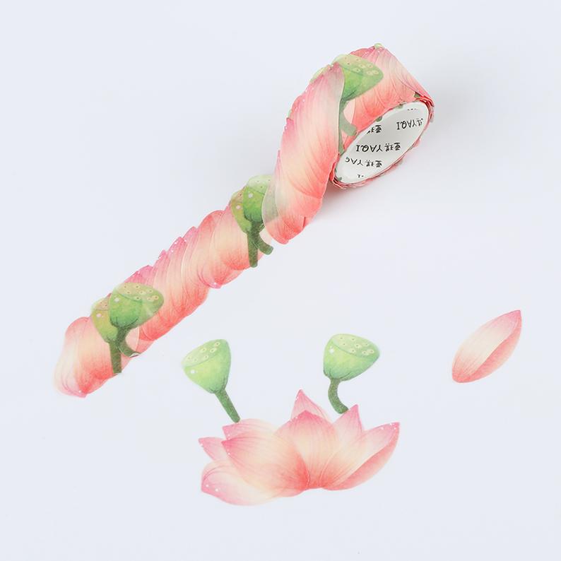 Lotus Petal Japanese masking Washi Tape Sticker 200 Roll