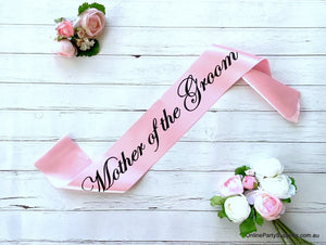 Pink 'Mother Of The Groom' Satin Sash - Bachelorette Party Sash