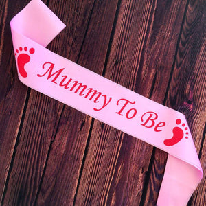 Pink Mummy To Be Baby Shower Satin Sash - Gender Reveal Party Decorations