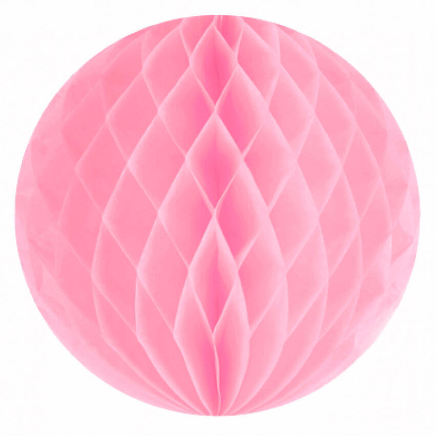 Classic Pink Paper Honeycomb Ball - 4 Sizes