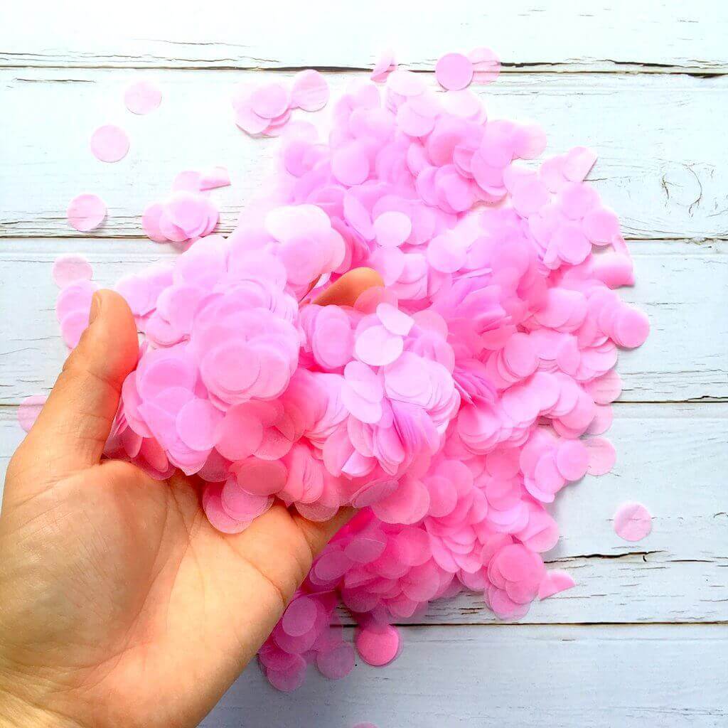 Online Party Supplies Australia 20g  Pink Round Circle Tissue Paper Wedding Baby Shower Party Confetti Table Scatters