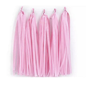 pink Tissue Paper Tassel Garlands - Online Party Supplies