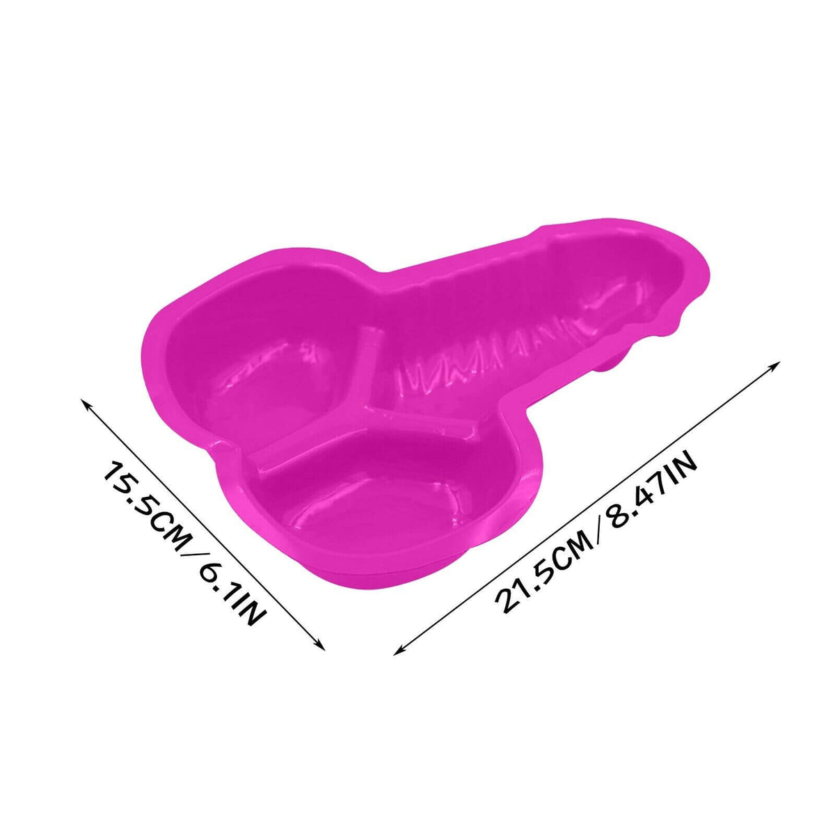 Naughty Adult Party Hot Pink Penis Plastic Candy Serving Tray