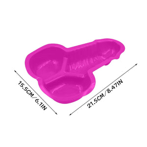 Naughty Adult Party Hot Pink Penis Plastic Candy Serving Tray