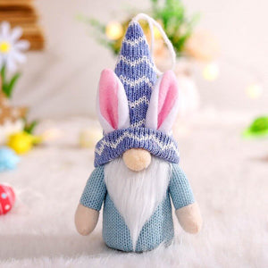 Plush Knitted Easter Bunny Gnome Hanging Ornament