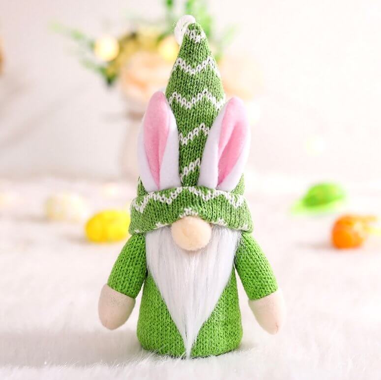 Plush Knitted Easter Bunny Gnome Hanging Ornament