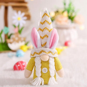 Plush Knitted Easter Bunny Gnome Hanging Ornament