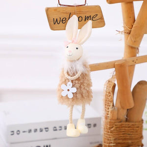 Easter Bunny Rabbit Doll Hanging Ornament - Easter Themed Party Supplies, Accessories, and Paper Decorations