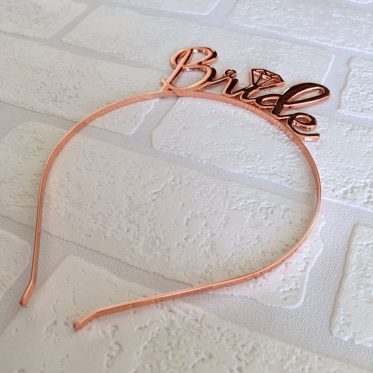 Premium Quality Metal Rose Gold Bride Headband - Online Party Supplies