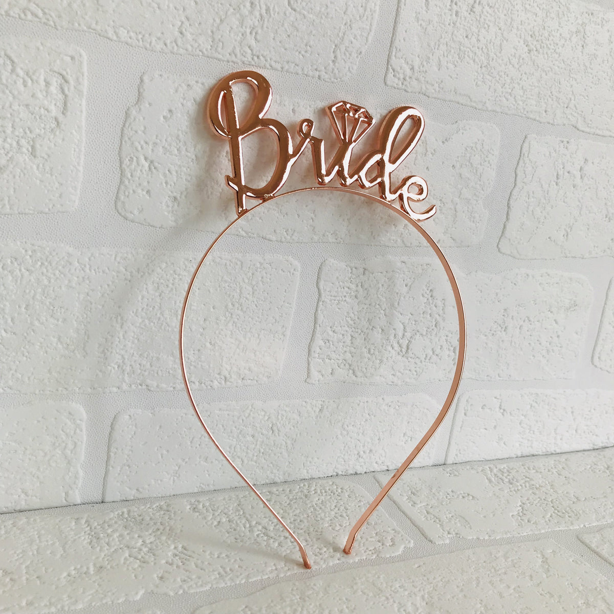 Premium Quality Metal Rose Gold Bride Headband - Online Party Supplies