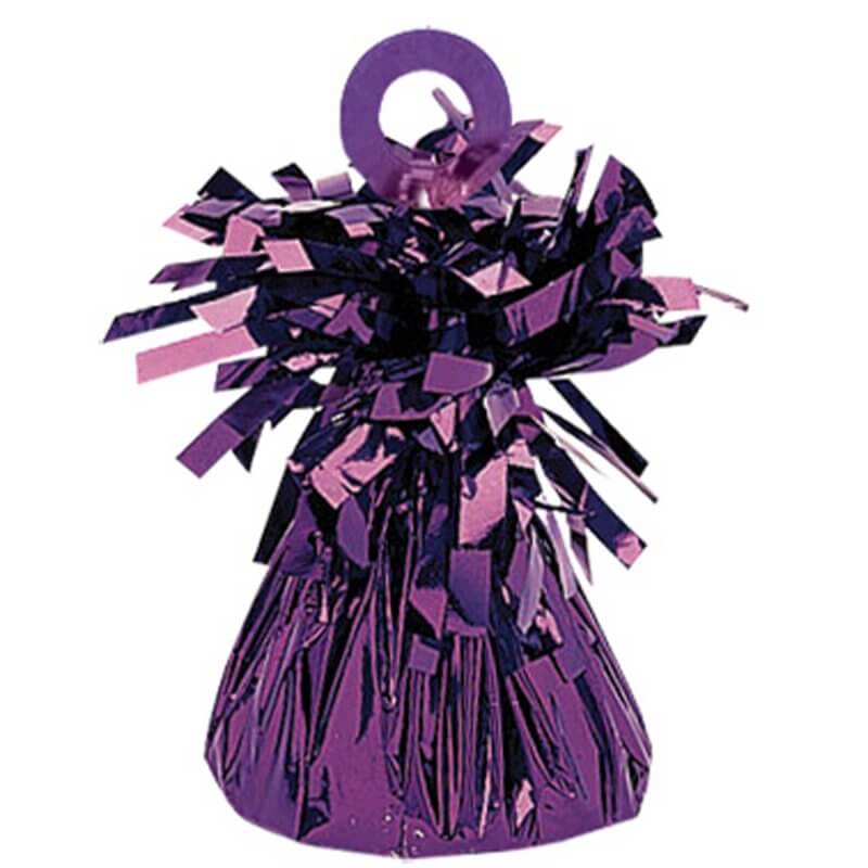 Amscan Small Foil Balloon Weight - Purple