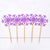 Purple Glitter Snowflake Paper Cupcake Topper 10 Pack