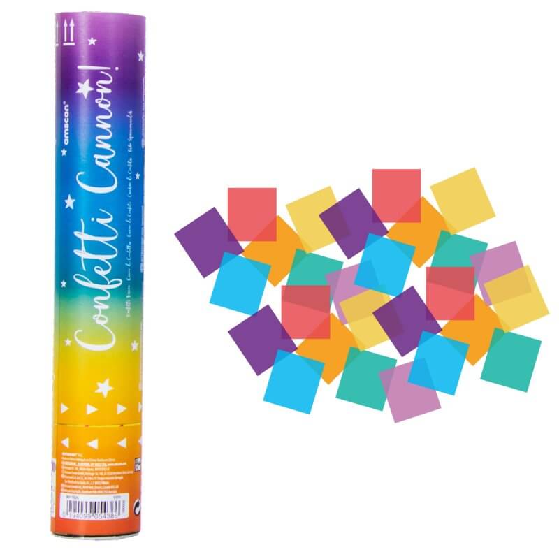 Amscan Confetti Cannon Rainbow Colours 24cm Party Popper