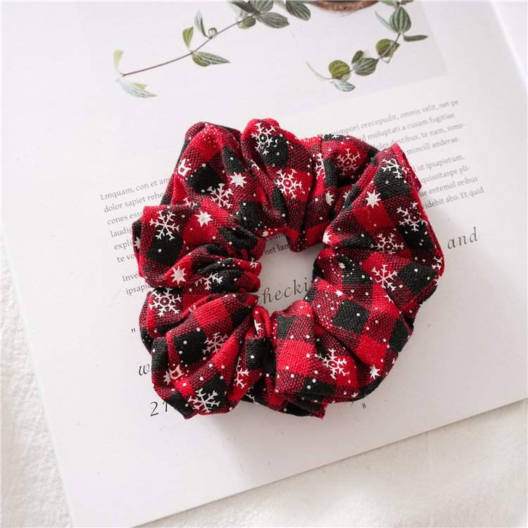 Plaid Christmas Scrunchies - Holiday Hair Accessories, Hair Ties, and Elastics