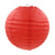 Red Round Chinese Paper Lantern - 4 Sizes (6 inches, 8 inches, 10 inches and 12 inches)