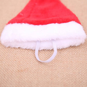 Red Faux Fur Christmas Santa Hat for Pet
