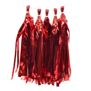 red Foil Tassel Garlands - Online Party Supplies