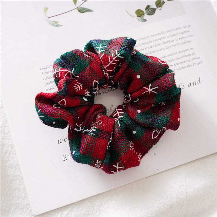 Plaid Christmas Scrunchies - Holiday Hair Accessories, Hair Ties, and Elastics
