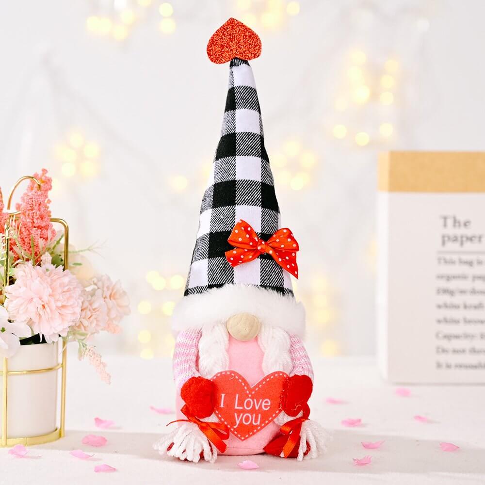 Adorable Valentine's Day Gnome Plush Faceless Elf Doll Online Party