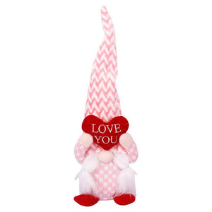 Stuffed Valentine's Day Gnome Plush Elf Adorable Love Heart Faceless Doll Toy - Valentine's Day Gifts For Her and For Him