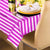 Metallic Plastic Rectangular Hot Pink & White Stripe Table Cover