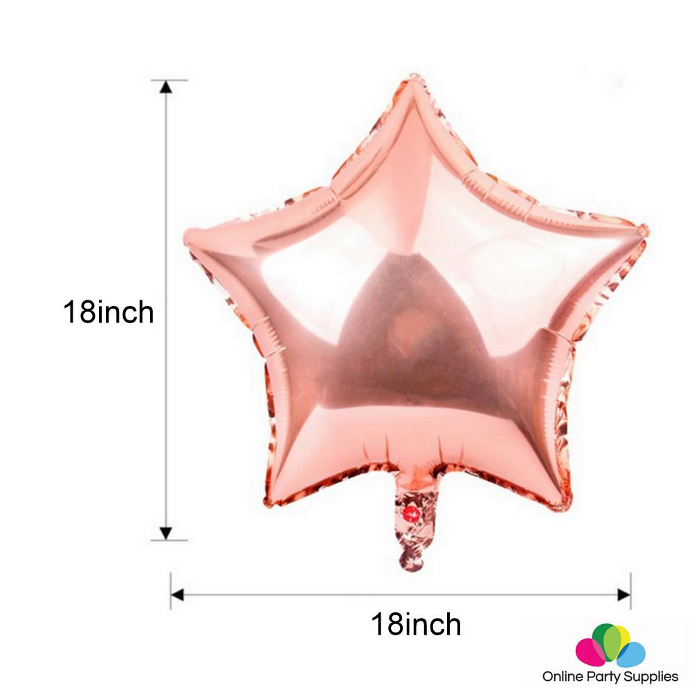 Rose Gold Birthday Number 50 Foil Balloon Bouquet (Pack of 24pcs) - Online Party Supplies