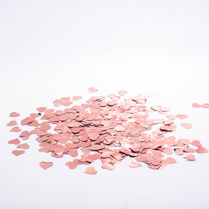 20g Metallic Rose Gold Foil Heart Confetti Wedding Table Scatters