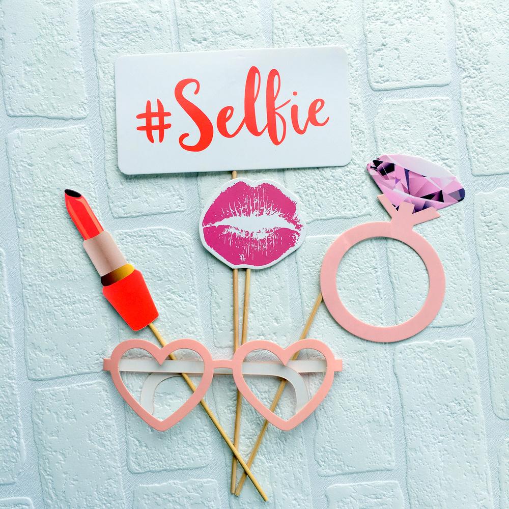 Rose Gold Foil Team Bride Miss to Mrs Bachelorette Party Photo Booth Props - Online Party Supplies