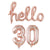 Rose Gold 'hello 30' Birthday Foil Balloon Banner