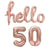Rose Gold 'hello 50' Birthday Foil Balloon Banner