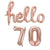 Rose Gold 'hello 70' Birthday Foil Balloon Banner