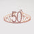 Premium Quality Rose Gold Metal Rhinestone 50th Birthday Princess Crown Tiara