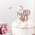 Rose Gold Mirror Acrylic 'Hello 40' Birthday Cake Topper