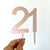 Acrylic Rose Gold Mirror Number 21 twenty one birthday party Cake Topper