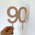 Acrylic Rose Gold Mirror Number 90 Cake Topper