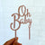 Rose Gold Mirror Acrylic 'Oh Baby' Birthday Cake Topper - Online Party Supplies