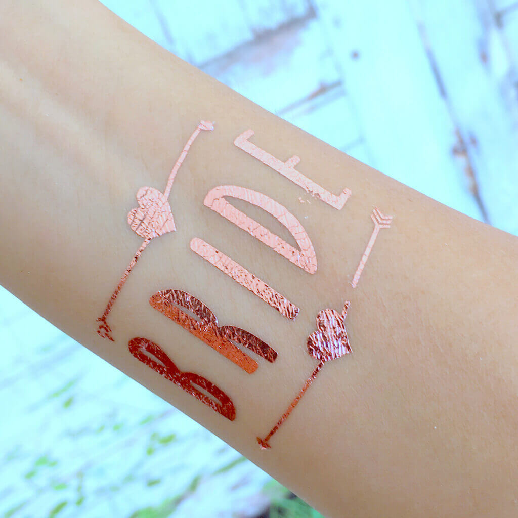 Rose Gold Bride Tribe Hen Party Temporary Tattoos (Pack of 12)